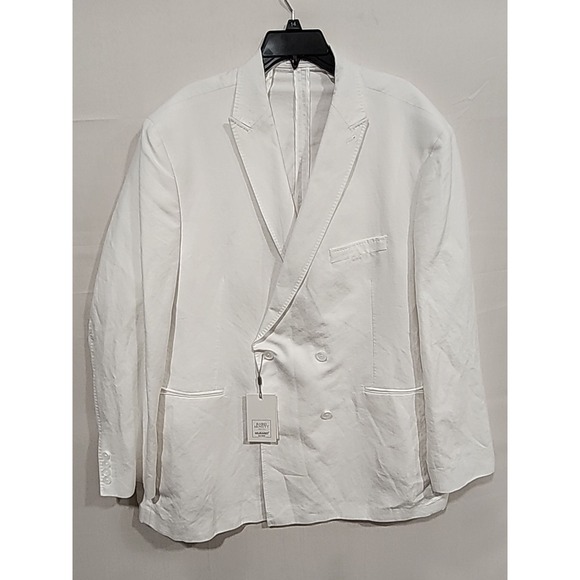 Baird McNutt Murano NWT Blazer Jacket Mens 2XB White, Linen/Cotton Blend - Picture 1 of 16